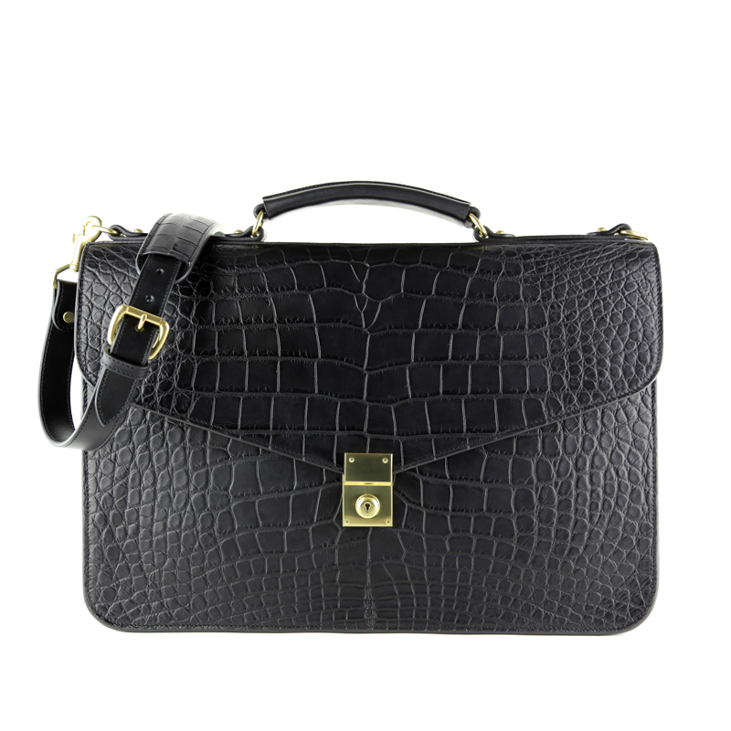 Alligator Lock Briefcase  in american alligator