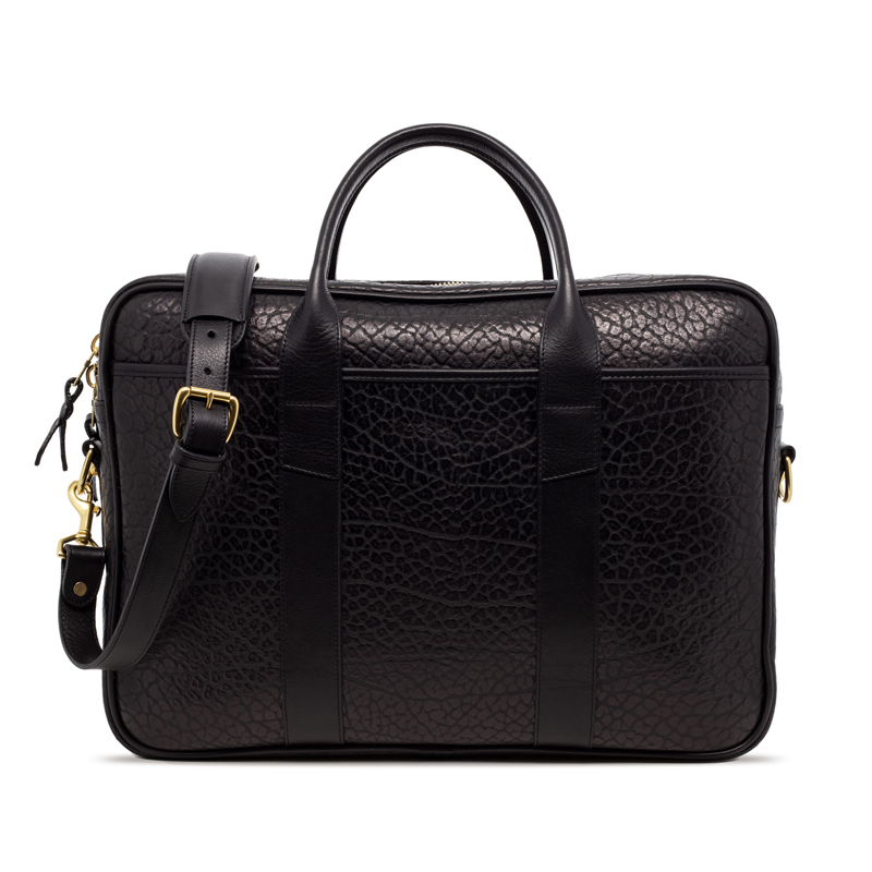 Commuter Briefcase in shrunken grain leather
