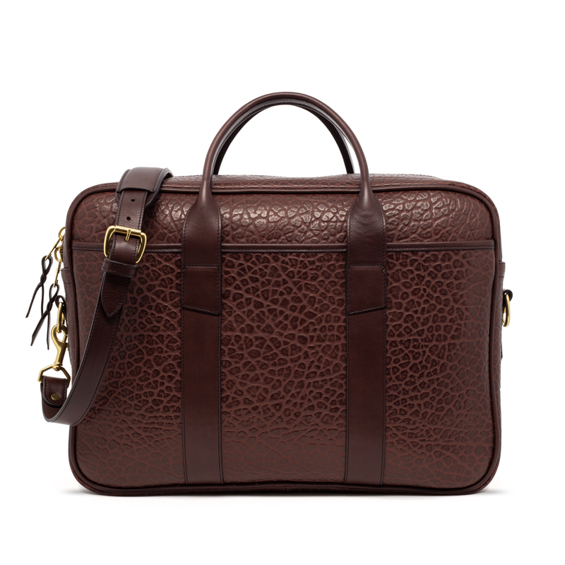 Commuter Briefcase in shrunken grain leather