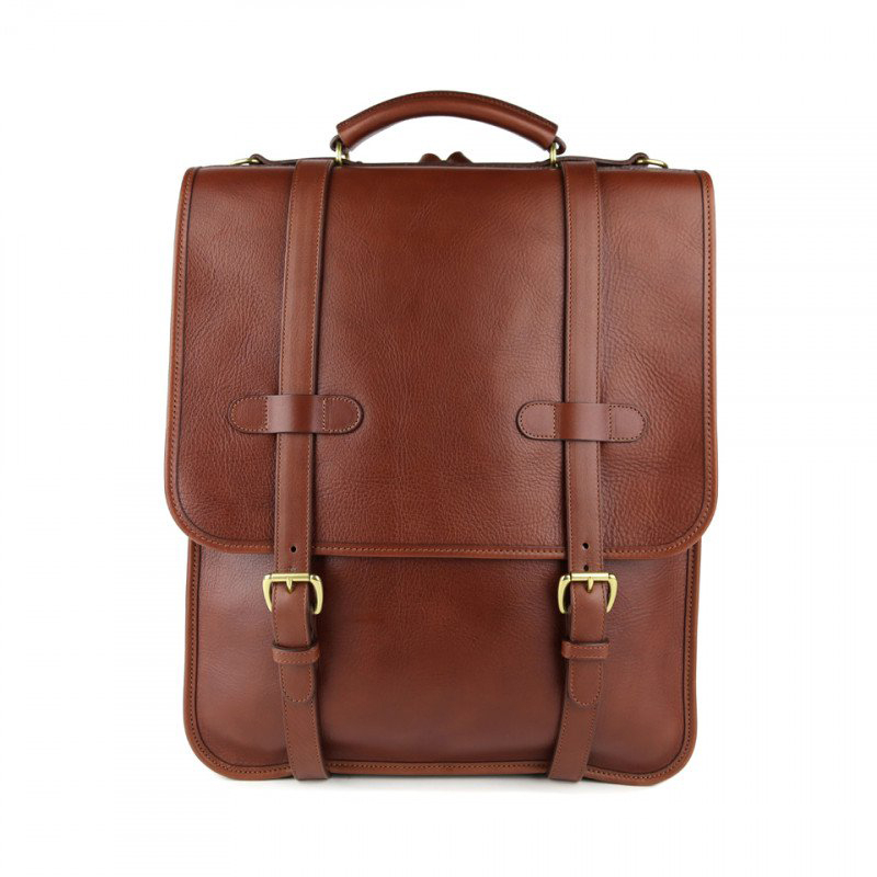 English Backpack in smooth tumbled leather