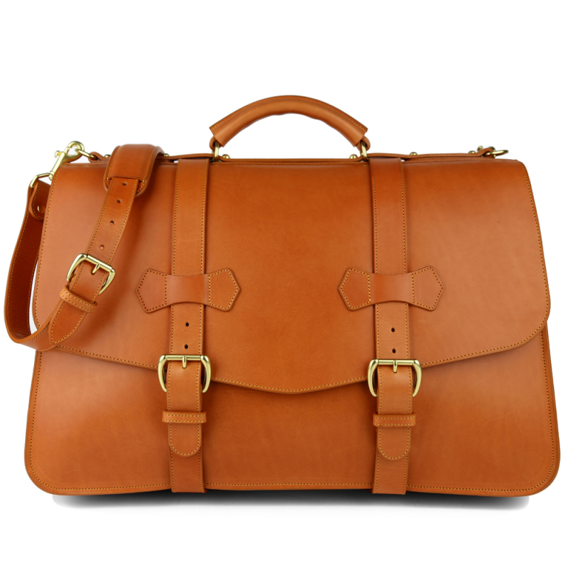 Lawyer's Briefcase in harness belting leather