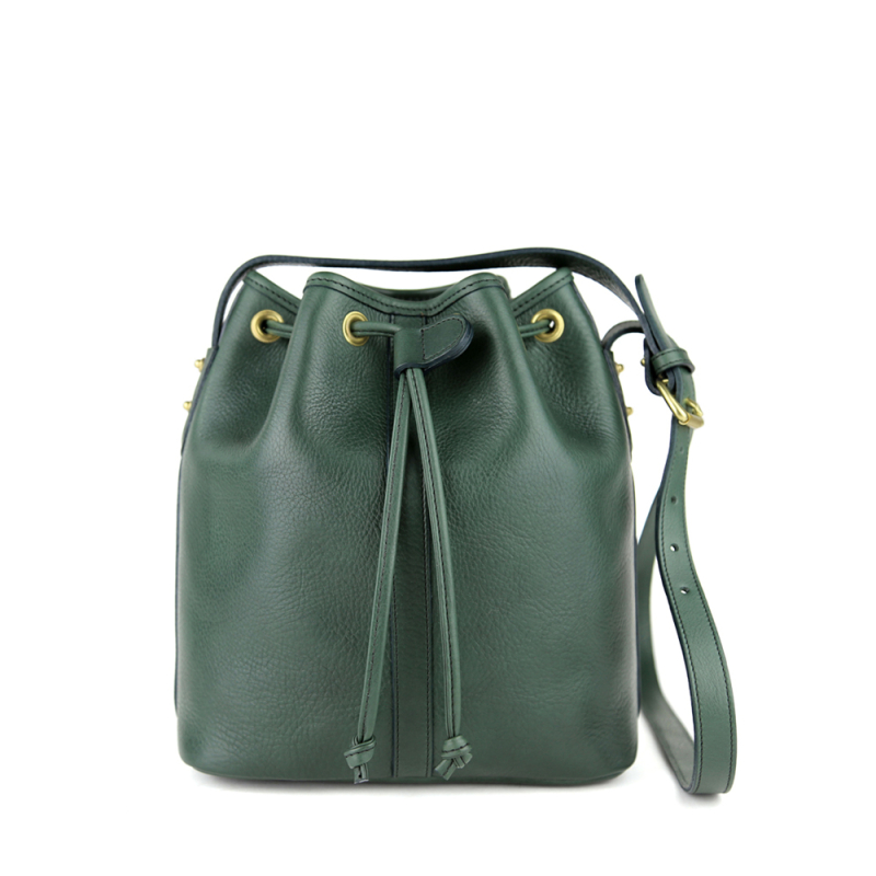 Mini Bucket Bag in smooth tumbled leather