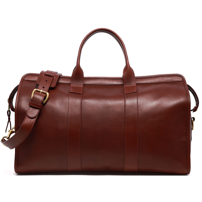 Signature Travel Duffle in smooth tumbled leather