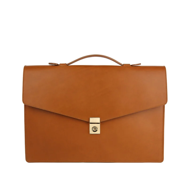 The Port Brief in harness belting leather
