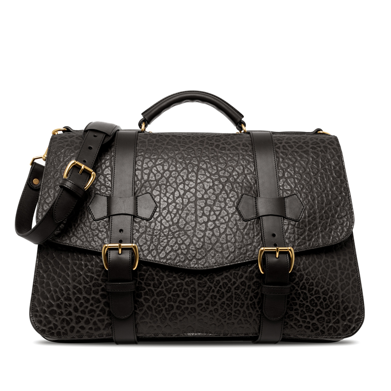 Small Lawyer's Briefcase in shrunken grain leather