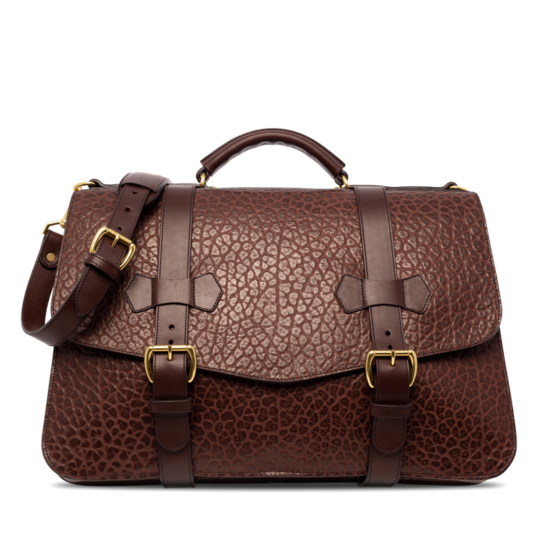 Small Lawyer's Briefcase in shrunken grain leather