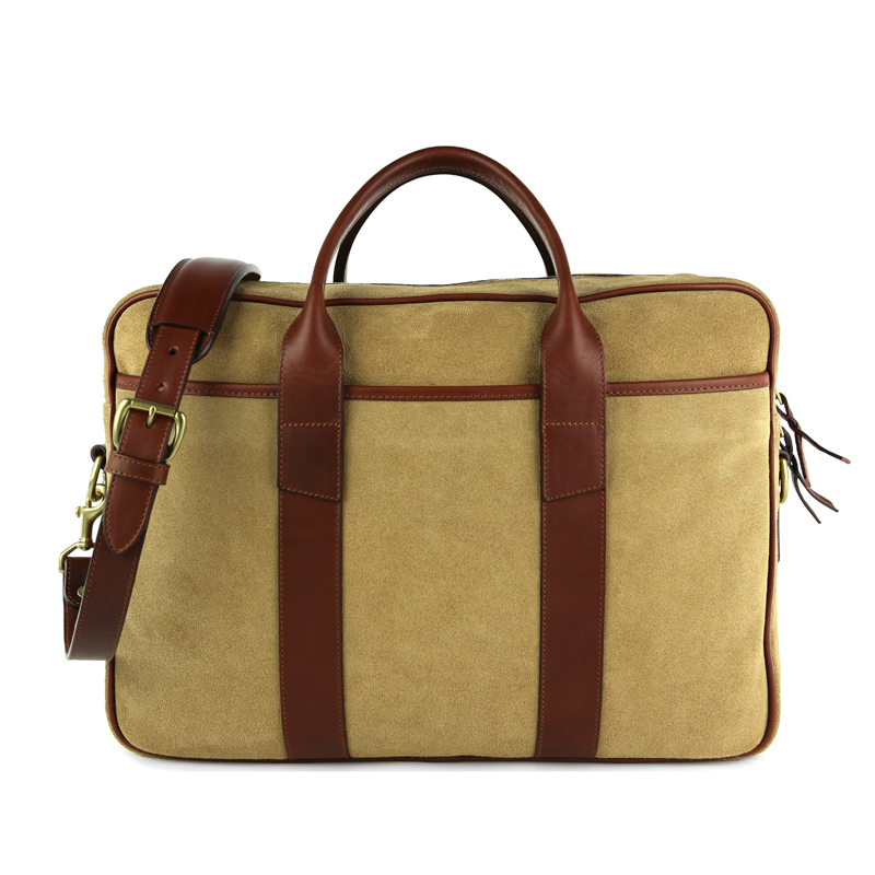 Suede Commuter Briefcase in suede