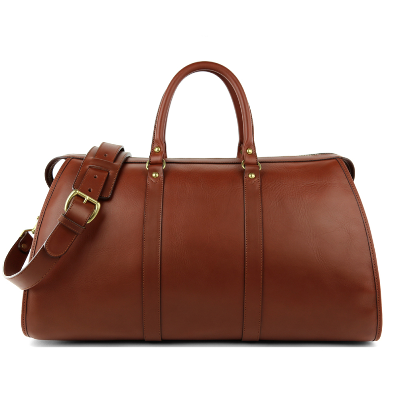 Hampton Travel Duffle  in smooth tumbled leather