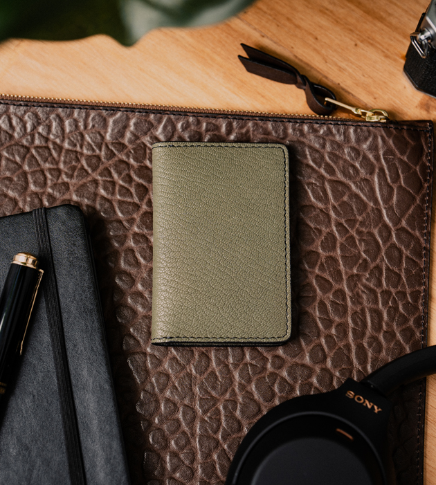Leather Folding Card Case